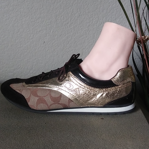 NWOB - Coach Kodie Q538 F0007/F09 Gold Brown Sneakers. 10M - Picture 2 of 10
